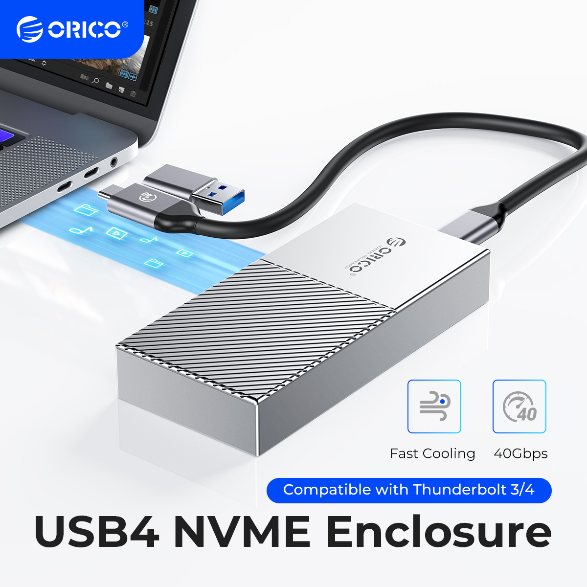 Thunderbolt 4 External Ssd 4Tb - ORICO USB4 NVMe SSD Gabinete 40