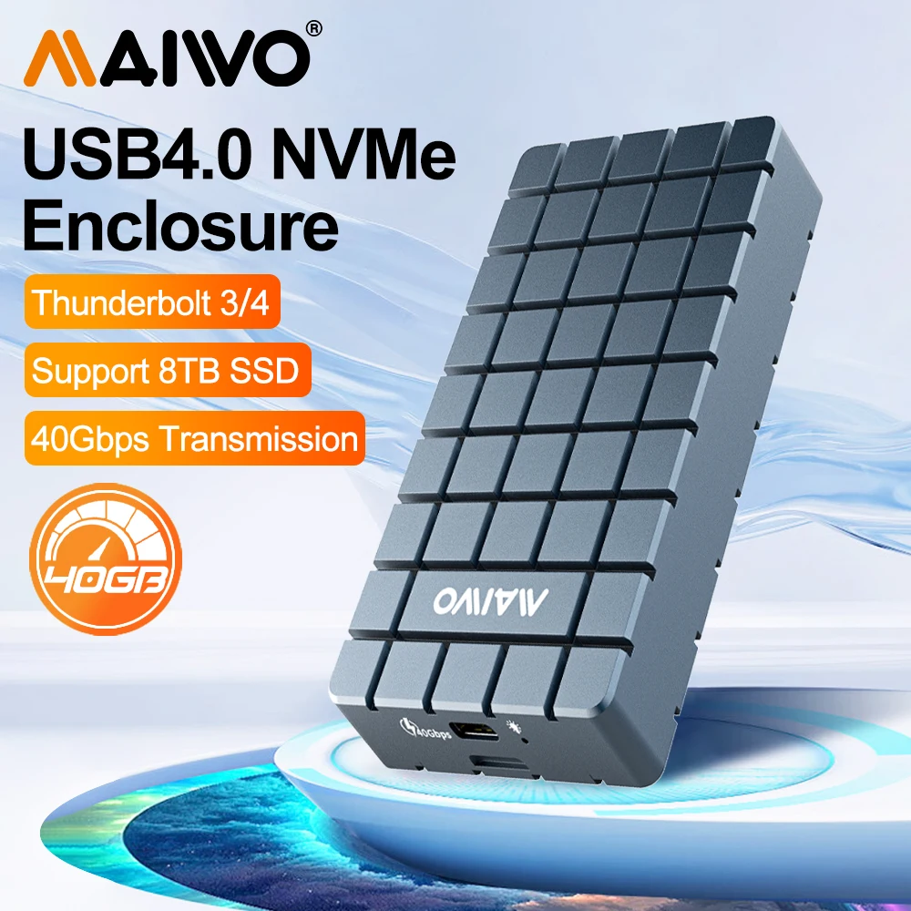 Usb4 40Gbps External Ssd 8Tb - MAIWO-Caixa de Disco Rígido Externo, Gabinete