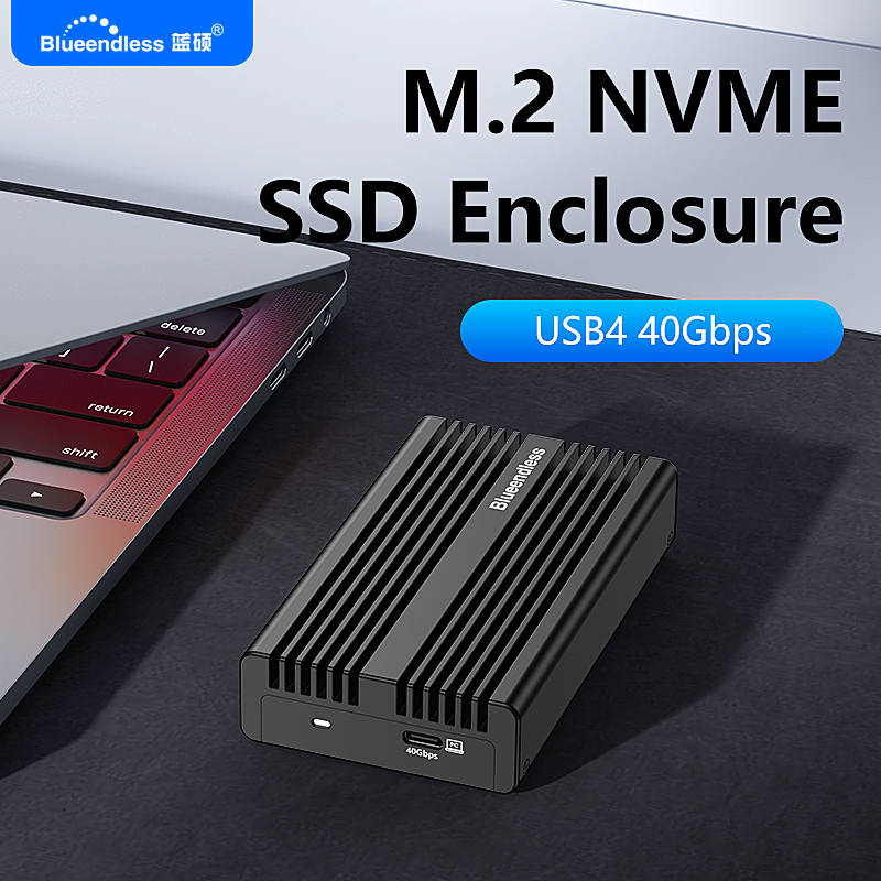 Usb4 40Gbps External Ssd 8Tb - Blueendless Caixa Externa de Alumínio para