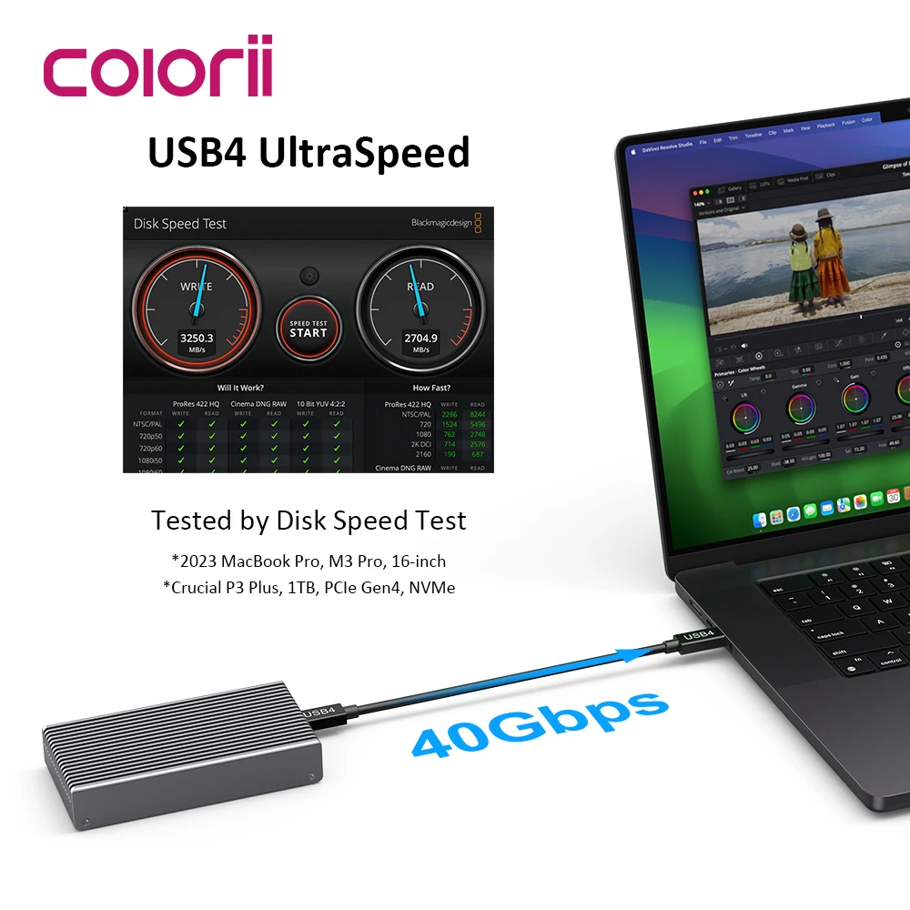 Gabinete SSD USB4 M.2 NVMe de  - Usb4 40Gbps External Ssd 8Tb avaliação e preço