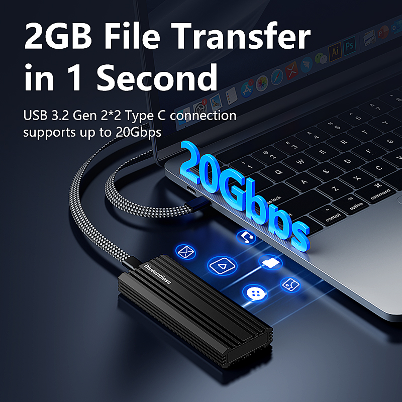 BLUEENDLESS Adaptador de Caixa - 8Tb M2 Nvme Ssd avaliação e preço